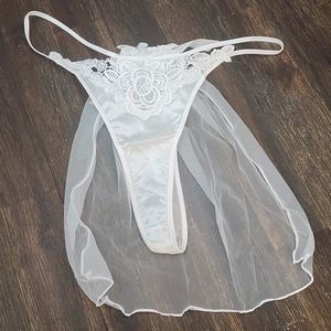 NWT Petra Fashions Blushing Bride Silky Wedding Thong Panties Size XL